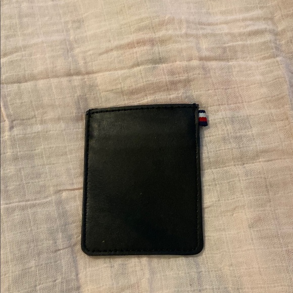 Black Card Holder with Striped Design - Picture 2 of 4